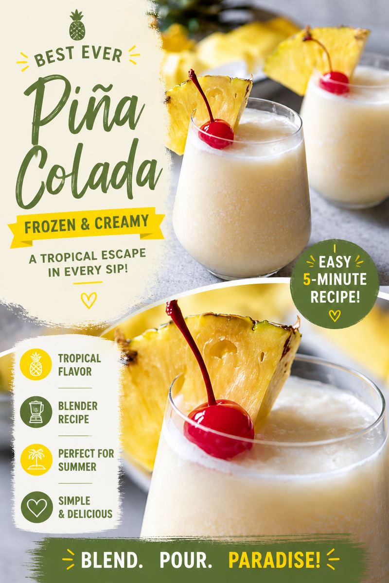 Easy Virgin Pina Colada — Tropical No Alcohol
