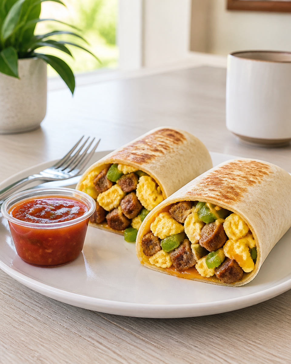 Easy Breakfast Burrito Lunch Box — Make Ahead