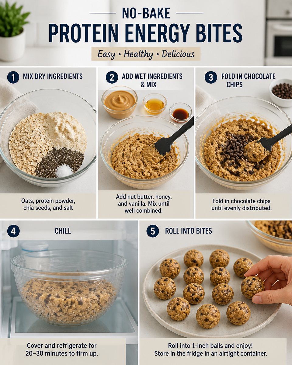 Easy Protein Energy Bites — No Bake Healthy