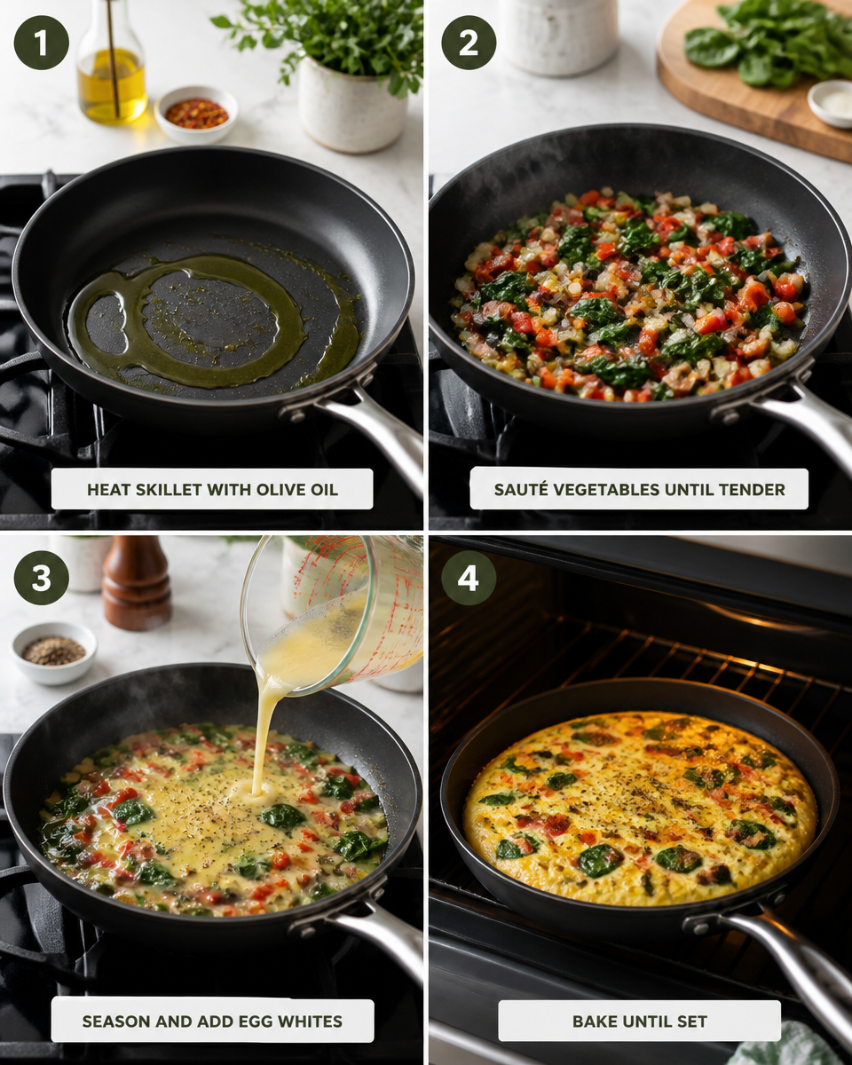 Easy Egg White Frittata — Low Calorie Veggie