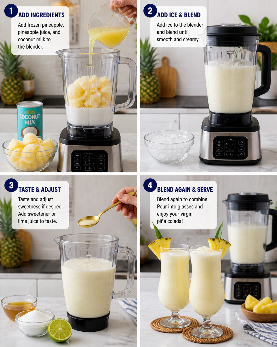 Easy Virgin Pina Colada — Tropical No Alcohol