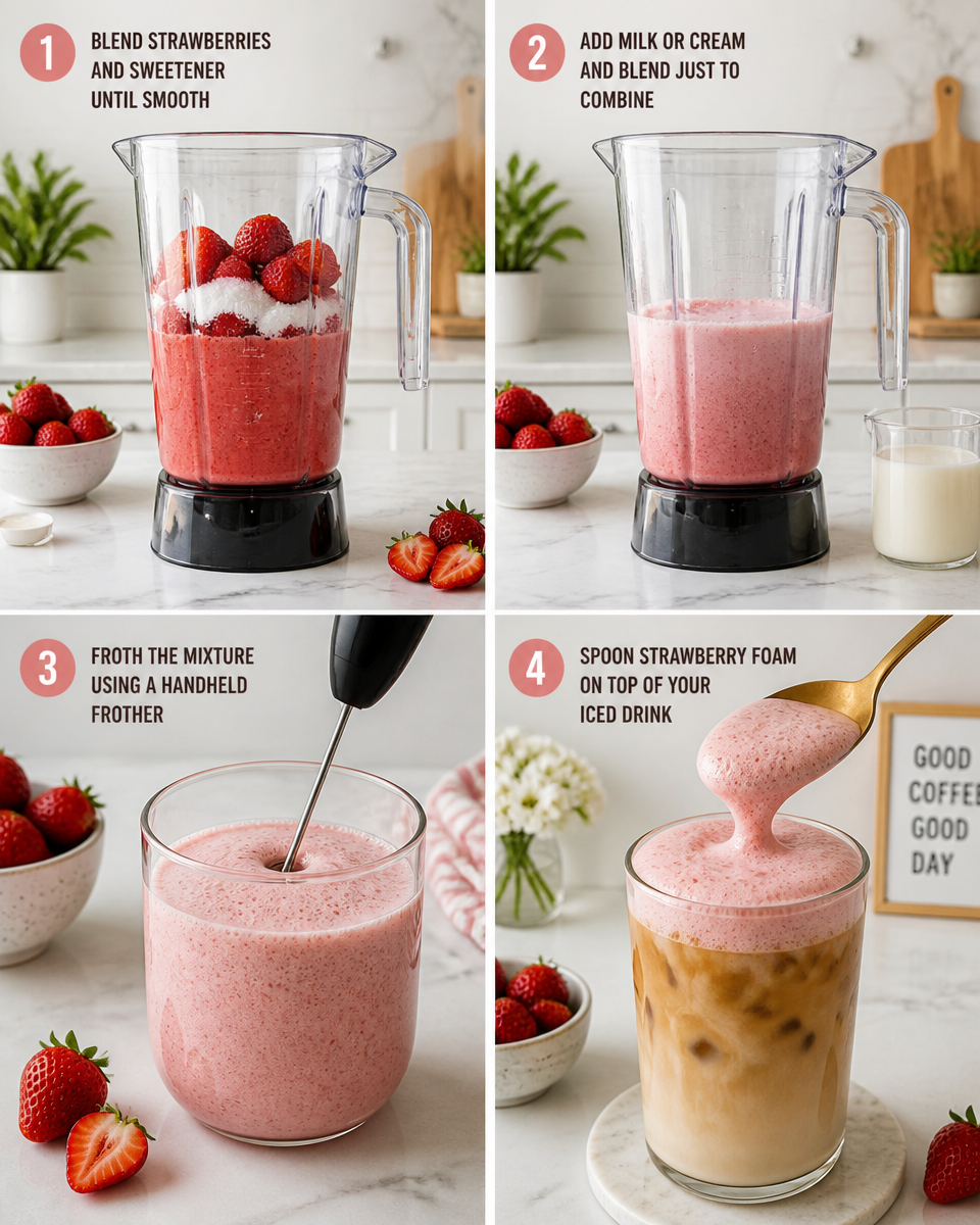 Homemade Strawberry Cold Foam