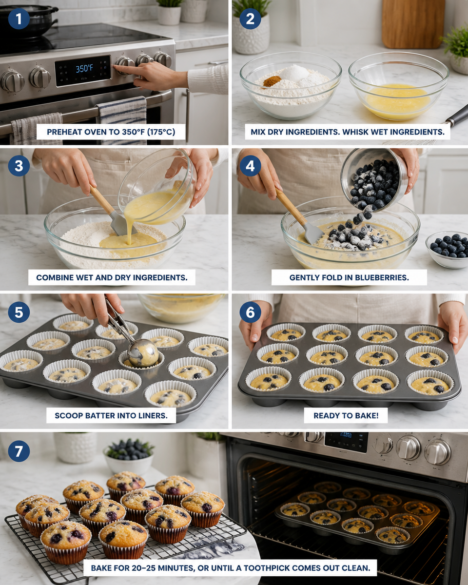 High Fiber Blueberry Muffins