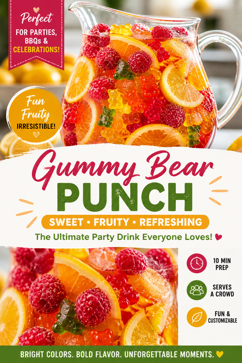 Easy Gummy Bear Sangria — Fruity Party Punch