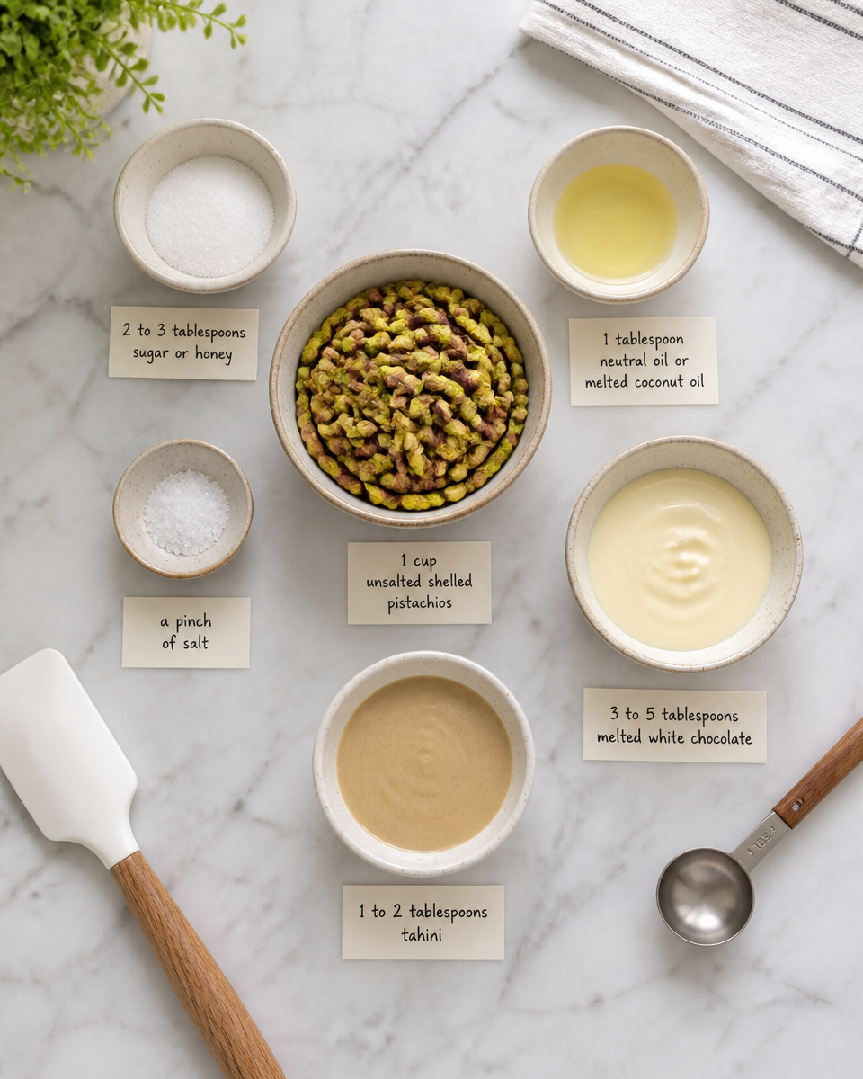 Easy Pistachio Cream Spread — Dubai Chocolate Filling