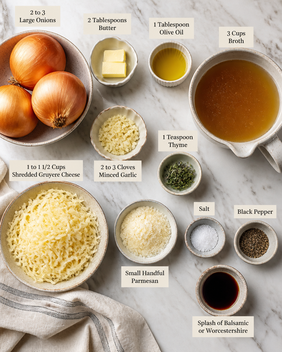 Easy French Onion Pasta — Caramelized Onion Gruyere