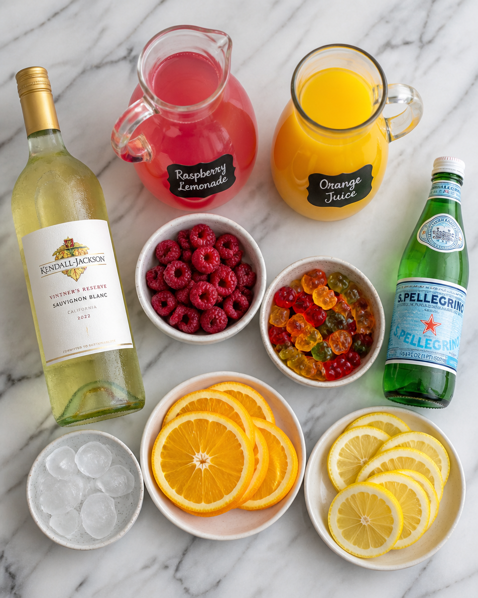 Easy Gummy Bear Sangria — Fruity Party Punch