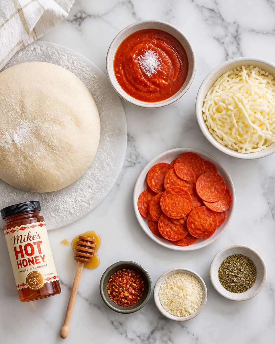 Easy Hot Honey Pizza — Sweet Spicy Pepperoni