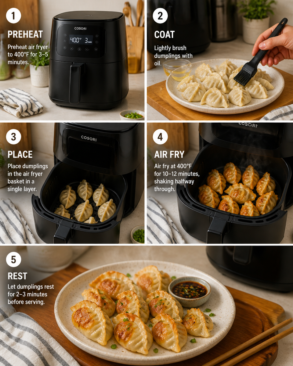 Air Fryer Crispy Dumplings (Better Than Pan Fried)