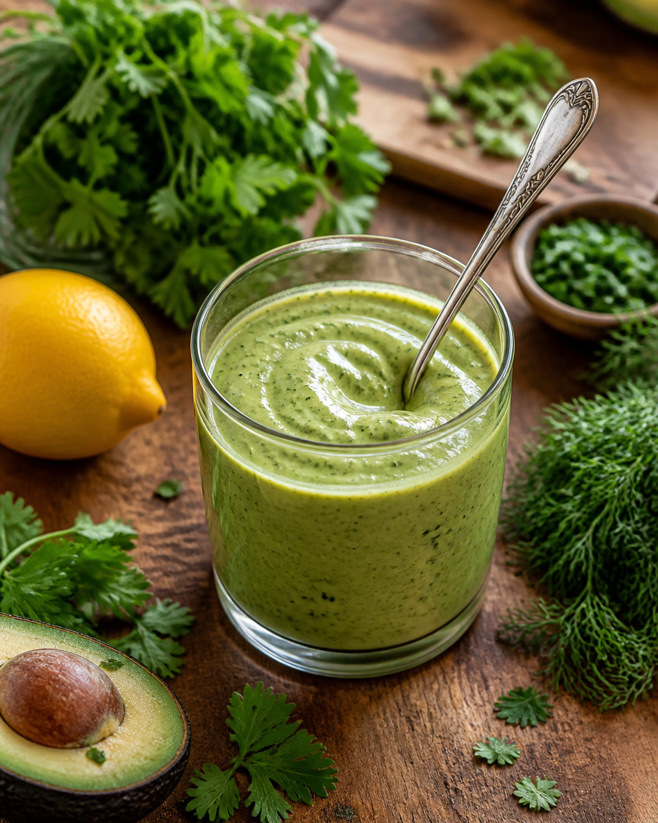 Easy Green Goddess Dressing — Herb Avocado