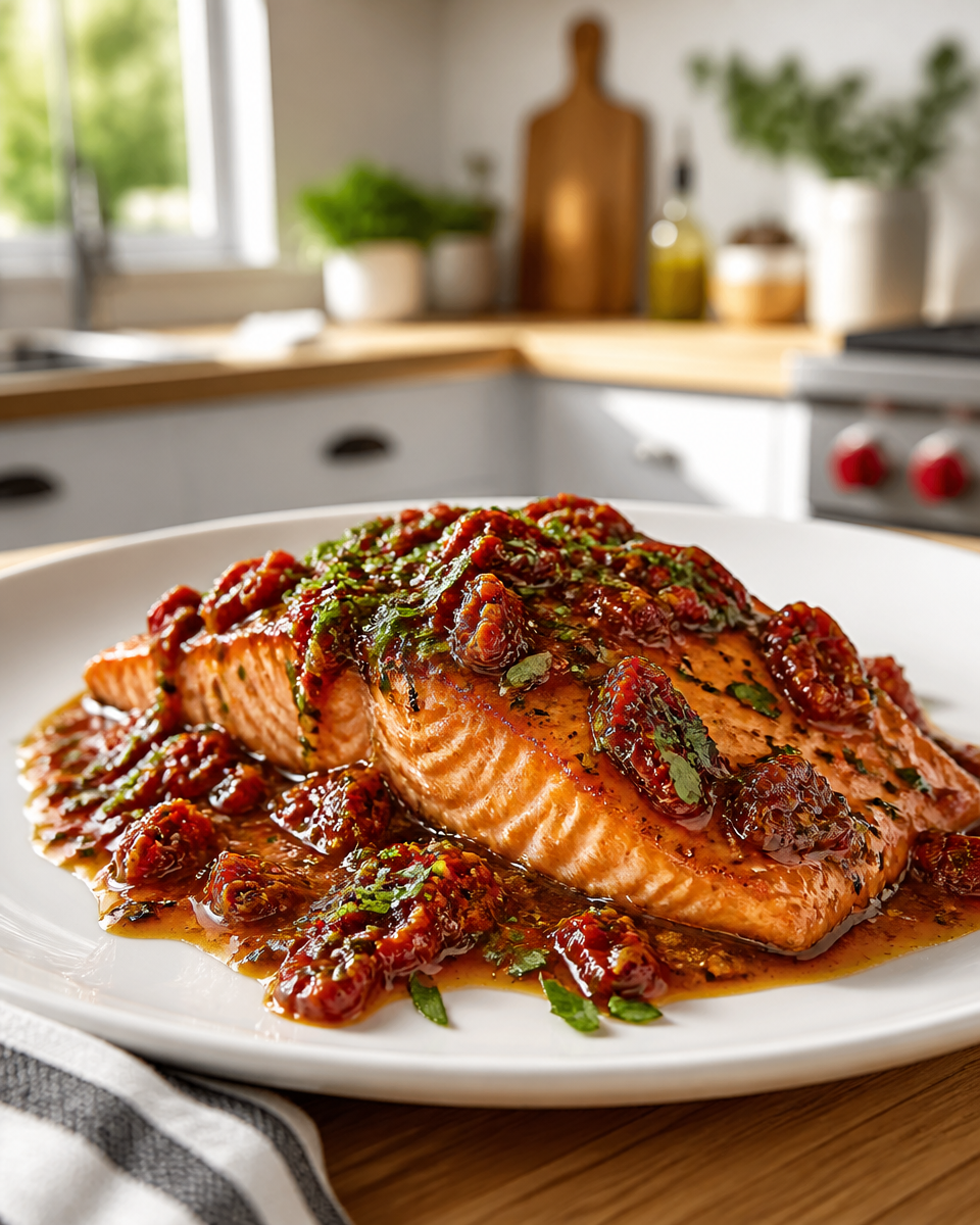 Easy Marry Me Salmon — Creamy Sun Dried Tomato