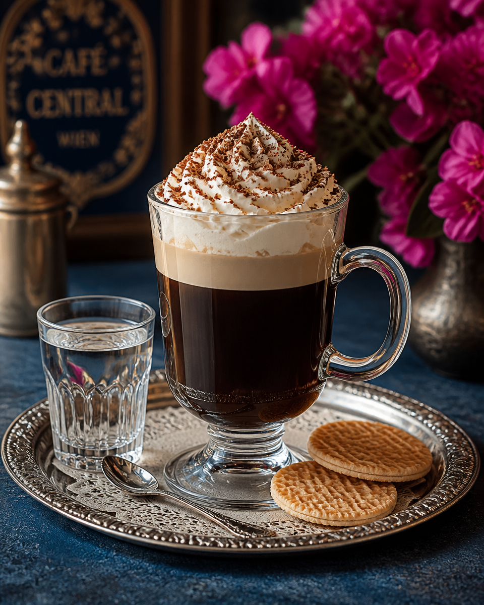 Easy Einspanner Coffee — Viennese Whipped Cream