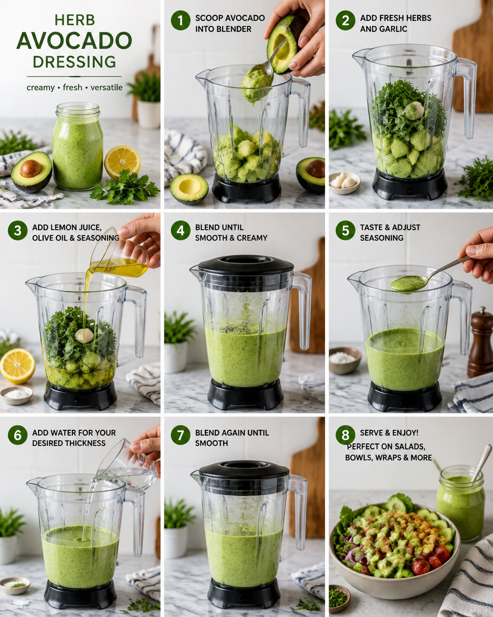Easy Green Goddess Dressing — Herb Avocado