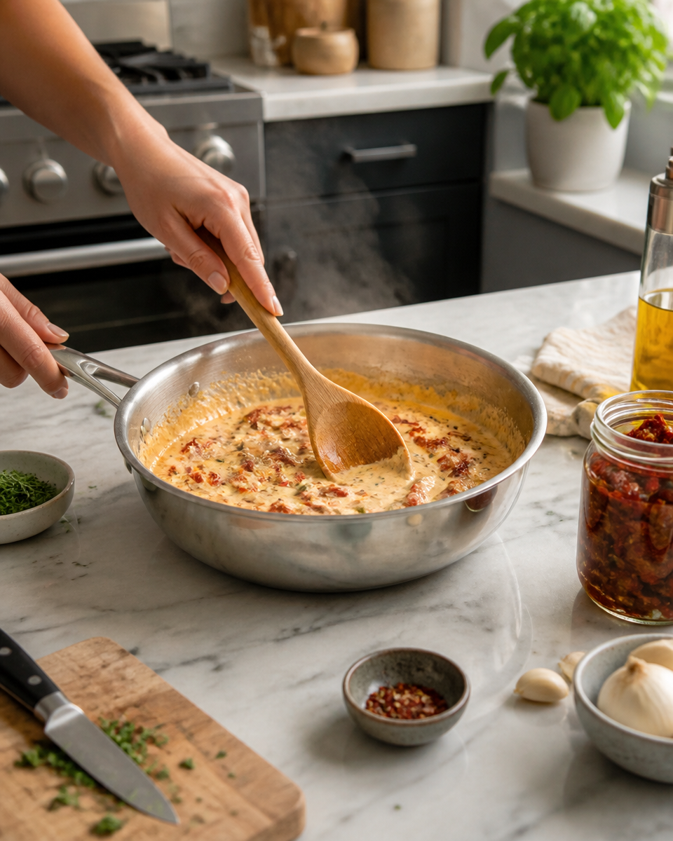 Easy Marry Me Salmon — Creamy Sun Dried Tomato