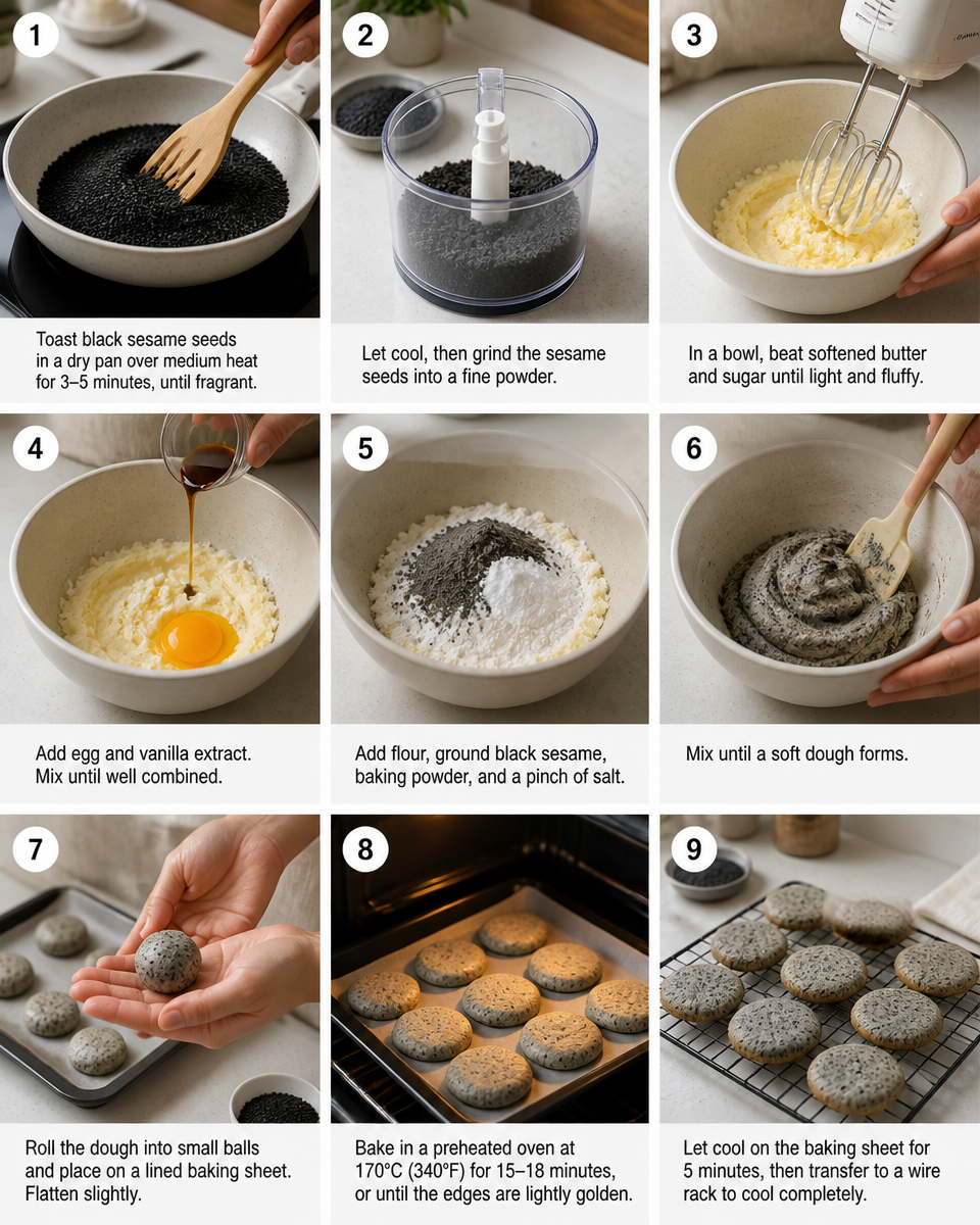 Black Sesame Cookies