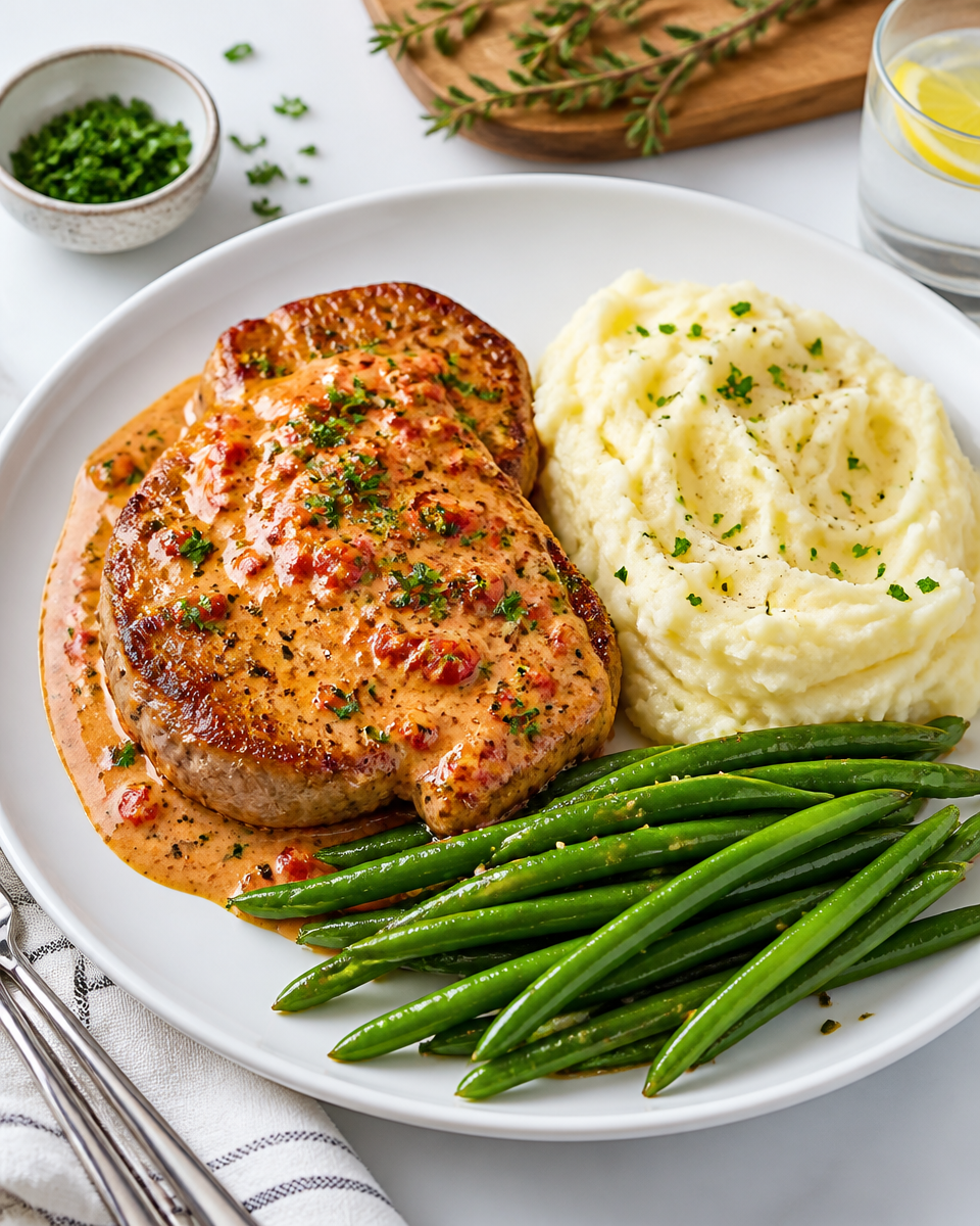 Easy Marry Me Pork Chops — Creamy Herb Sauce