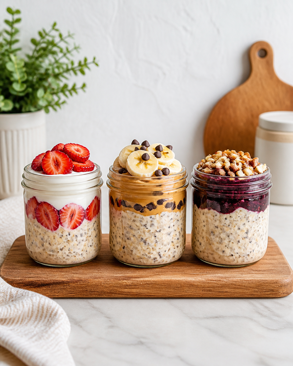 Easy High Protein Overnight Oats — Greek Yogurt