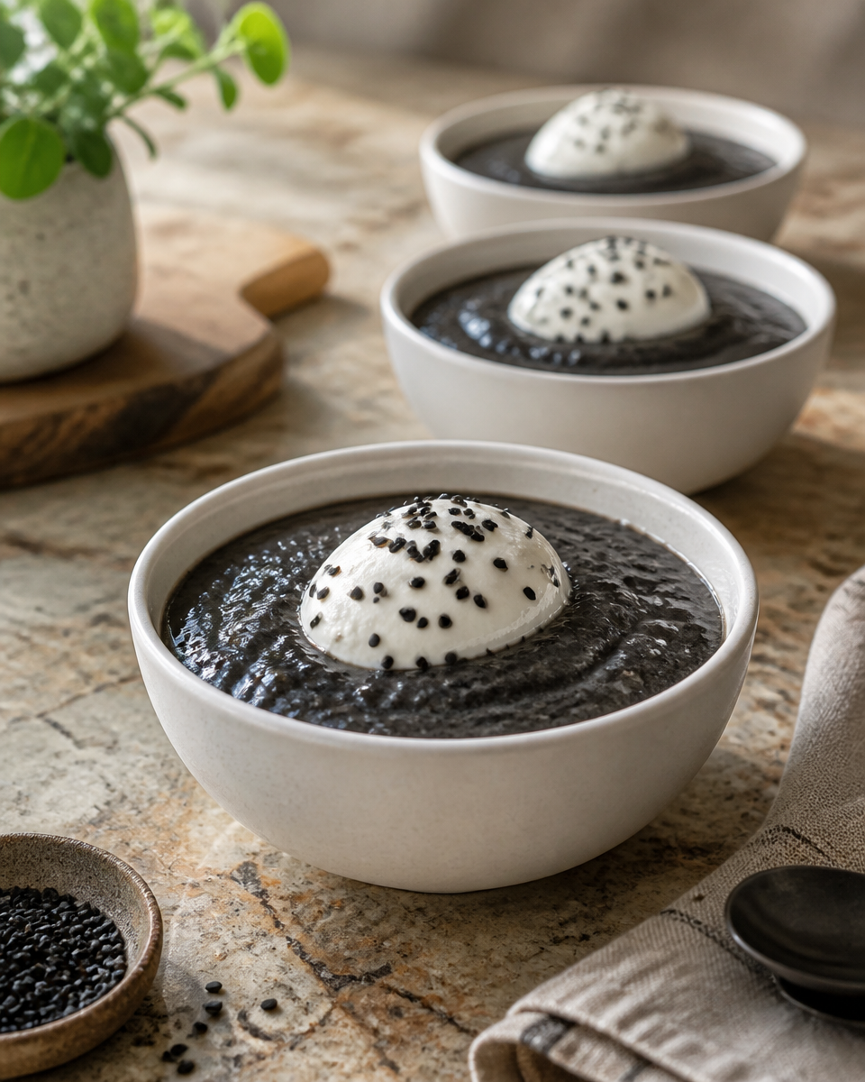 Easy Black Sesame Ice Cream — Viral Asian Dessert