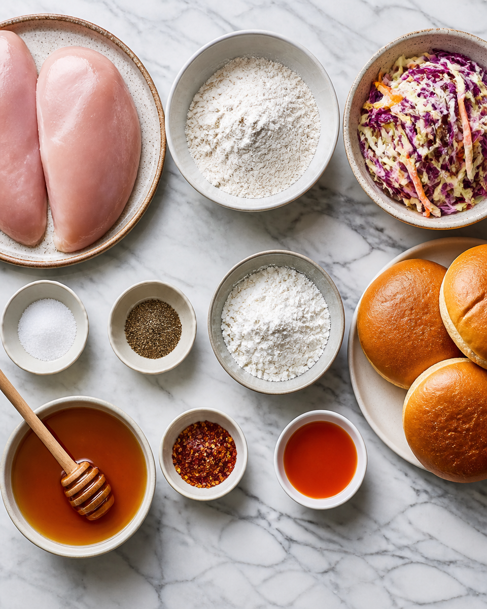 Easy Hot Honey Fried Chicken Sandwich — Crispy