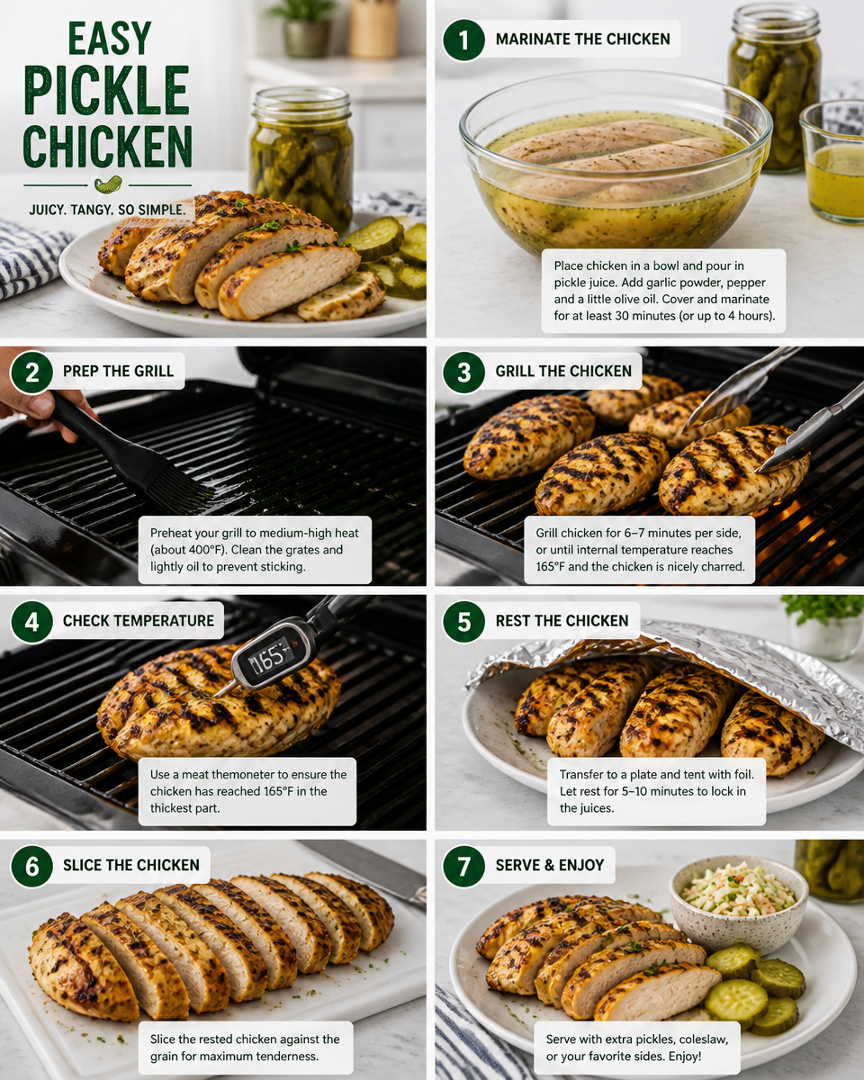 Easy Pickle Chicken — Marinated Juicy Grilled