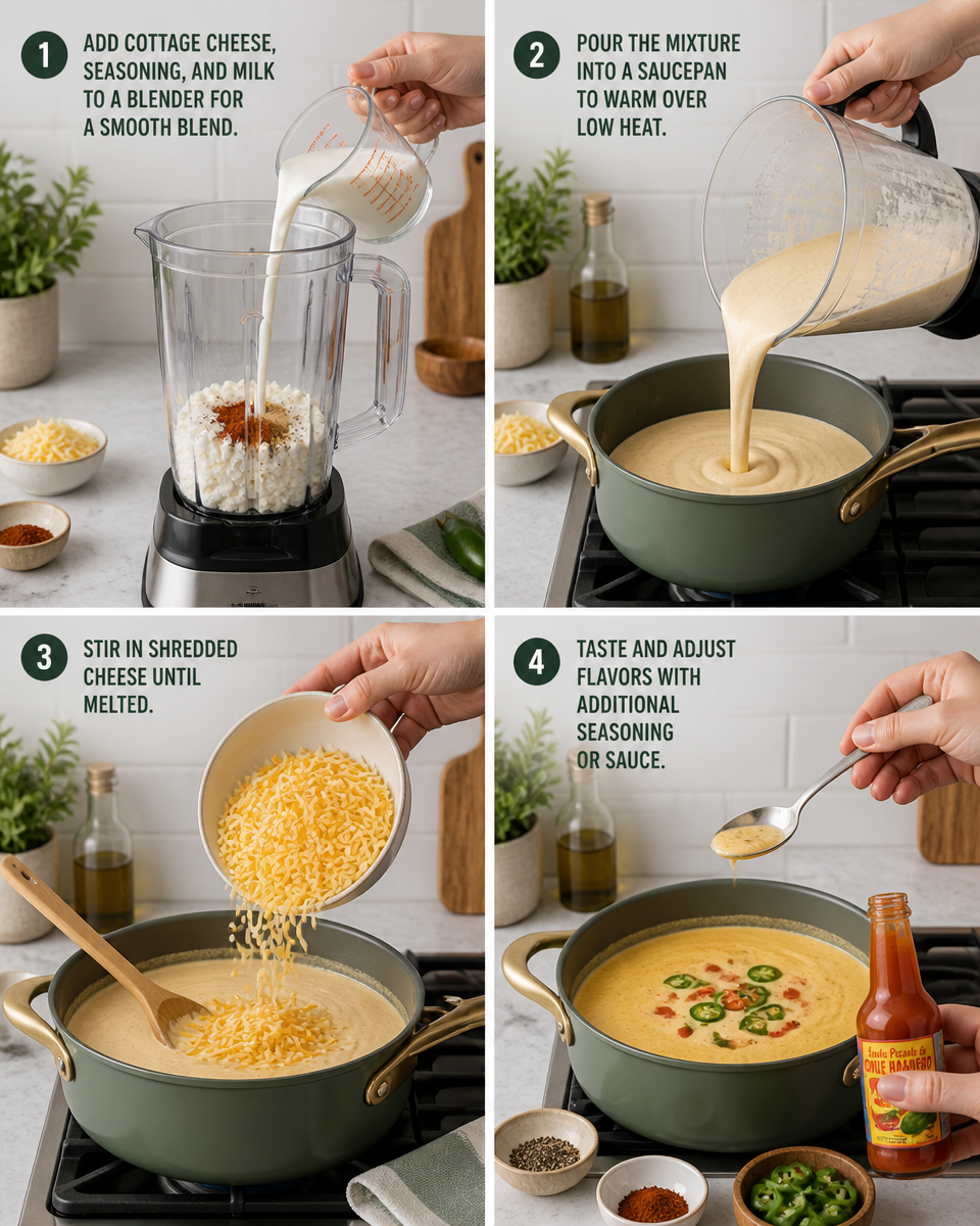 Easy Cottage Cheese Queso — High Protein Dip