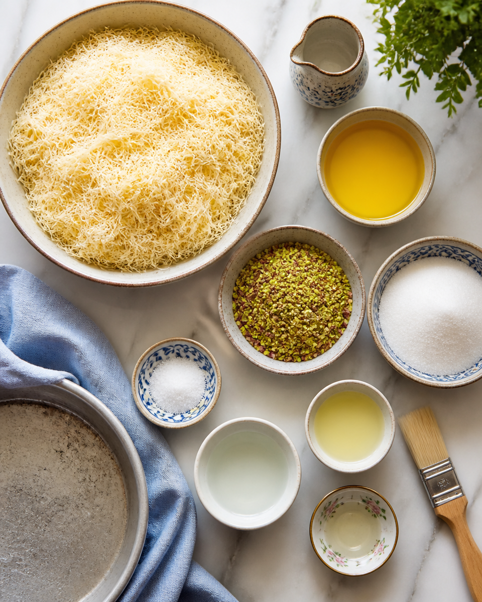 Easy Pistachio Kunafa — Middle Eastern Crispy Pastry
