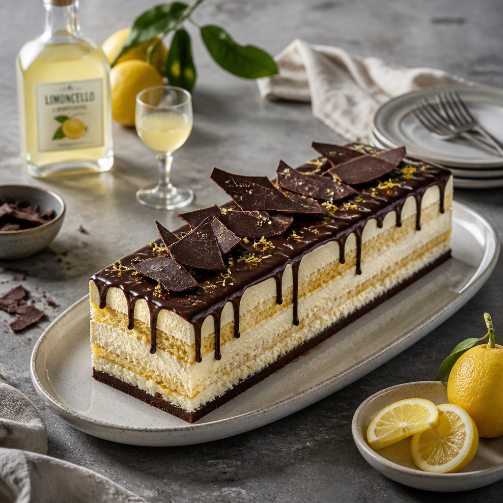 Gourmet Limoncello Mascarpone-Ricotta Cake with Dark Chocolate Bliss 6 Gourmet Limoncello Mascarpone-Ricotta Cake with Dark Chocolate Bliss