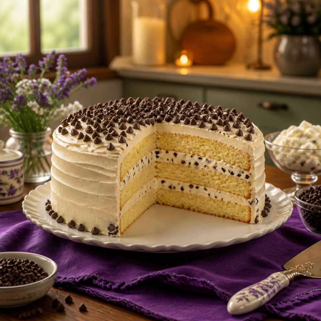 Creamy Cozy Vanilla Ricotta Cannoli Cake
