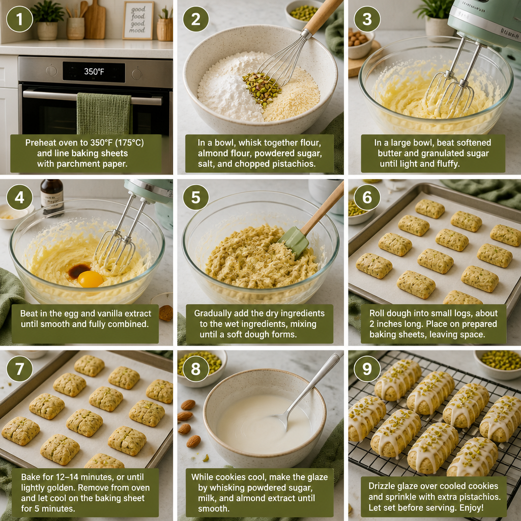 Old-Fashioned Pistachio Almond Cannoli Cookies