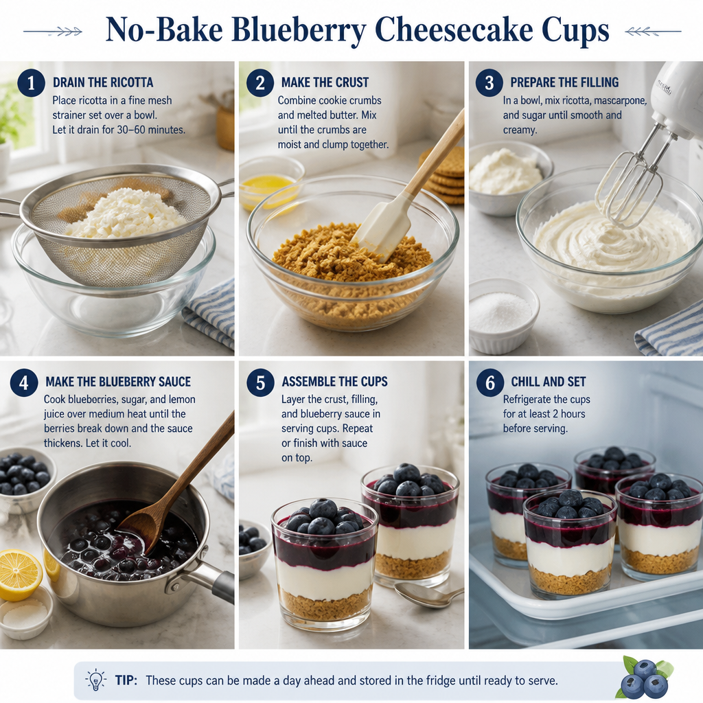 Deliciously Creamy No-Bake Blueberry Cannoli Cups to Savor 8 Creamy No-Bake Blueberry Cannoli Cups