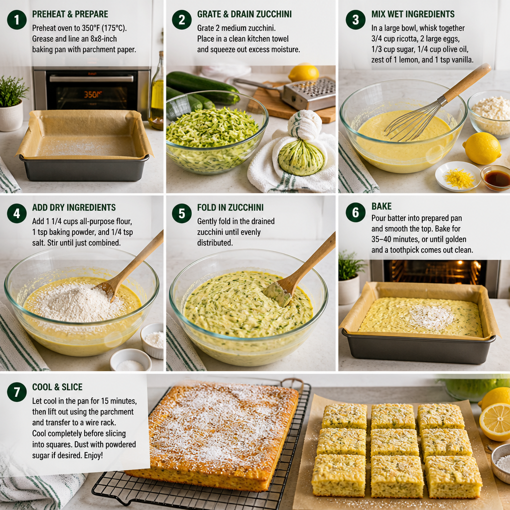 Irresistibly Creamy Homemade Zucchini Lemon Ricotta Squares 8 Irresistibly Creamy Homemade Zucchini Lemon Ricotta Squares