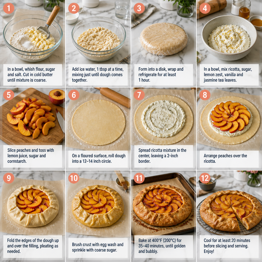 Peach Jasmine Ricotta Galette – A Taste of Late Summer Bliss 8 Peach Jasmine Ricotta Galette – A Taste of Late Summer Bliss