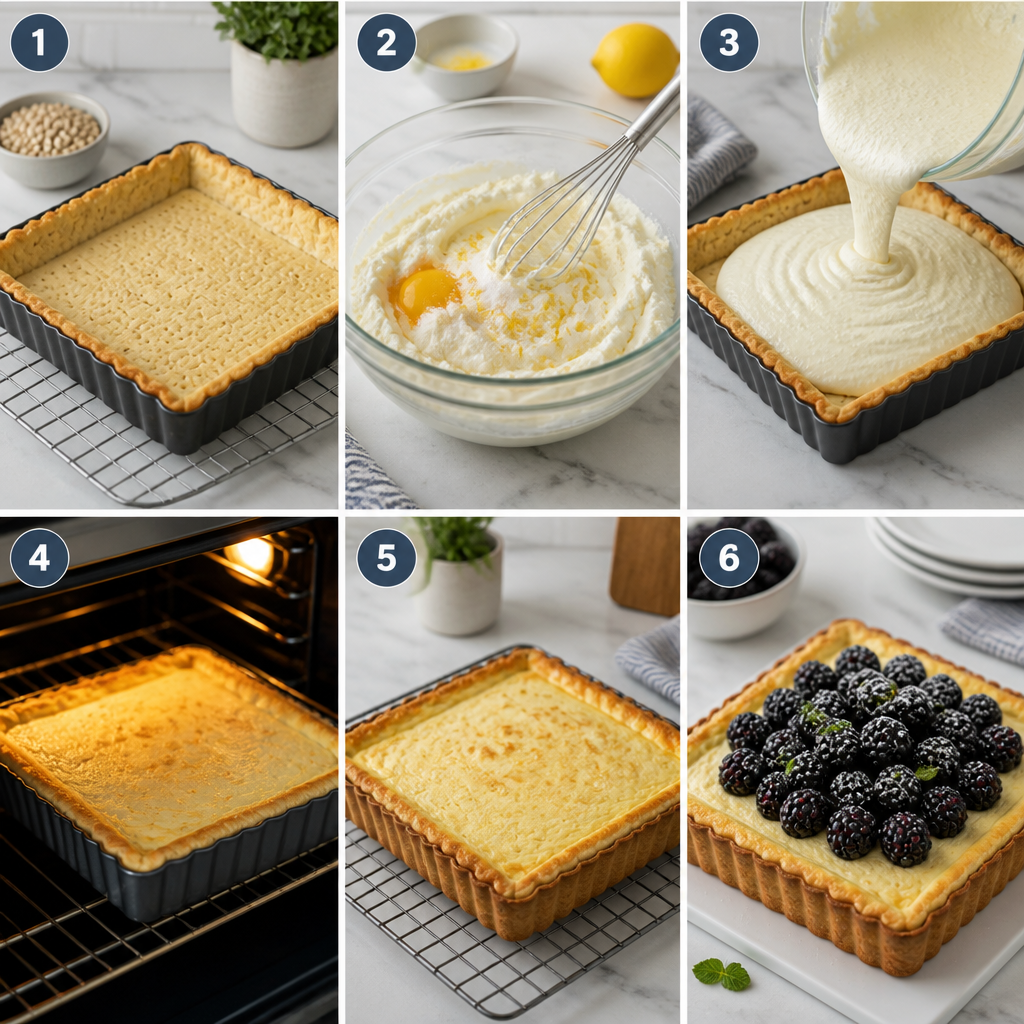 Italian Ricotta Pie with Fresh Blackberries - A Cozy Classic 8 Italian Ricotta Pie with Fresh Blackberries - Old-Fashioned