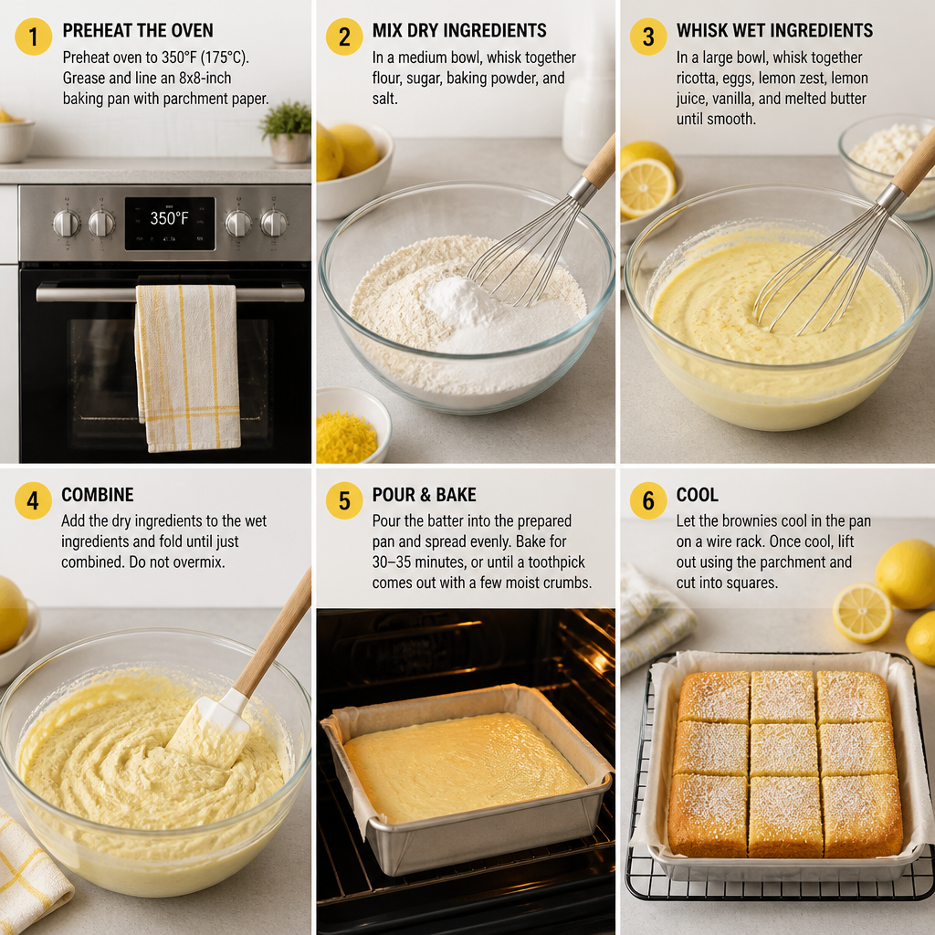 Lemon Ricotta Brownies: Fudgy Treats You’ll Crave