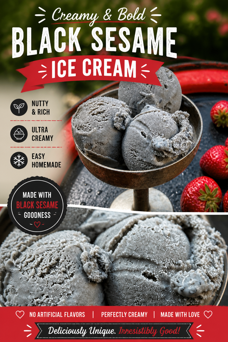 Black Sesame Ice Cream