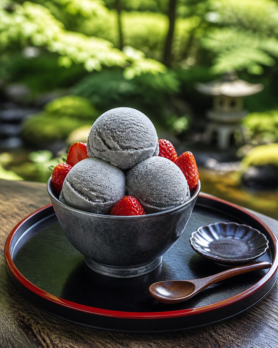Black Sesame Ice Cream