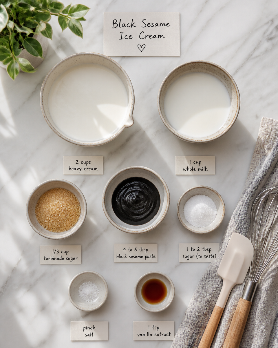 Black Sesame Ice Cream
