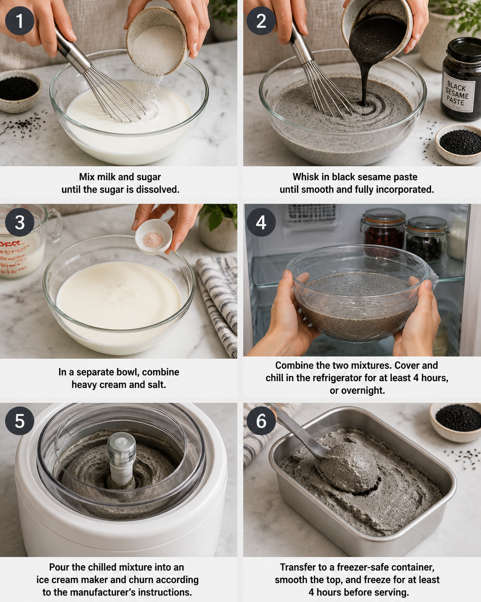 Black Sesame Ice Cream