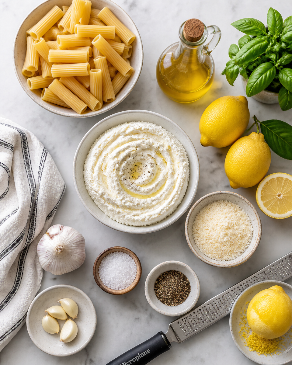 Whipped Ricotta Lemon Pasta