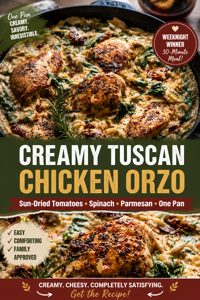 Easy Marry Me Orzo — One Pan Creamy Spinach