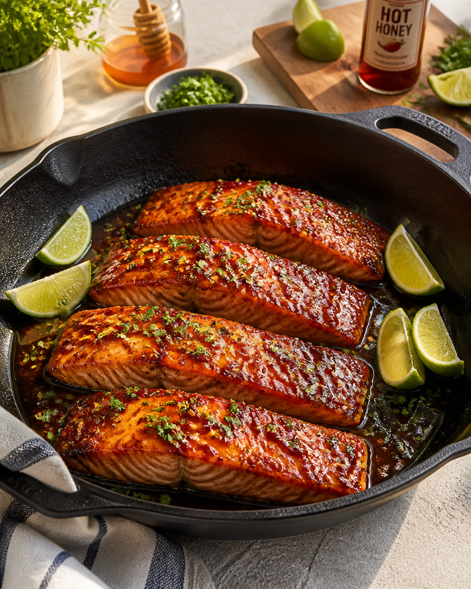 Easy Hot Honey Salmon — Sweet Heat Glazed