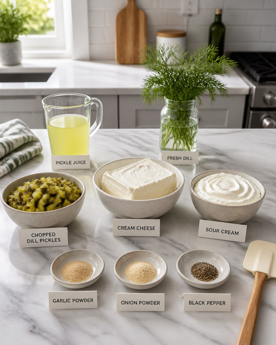 Easy Dill Pickle Dip — Cream Cheese Party