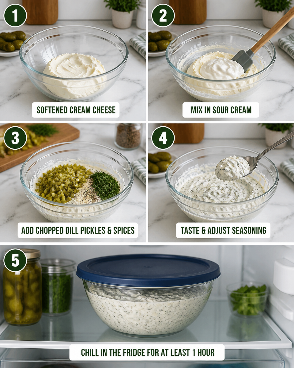 Easy Dill Pickle Dip — Cream Cheese Party