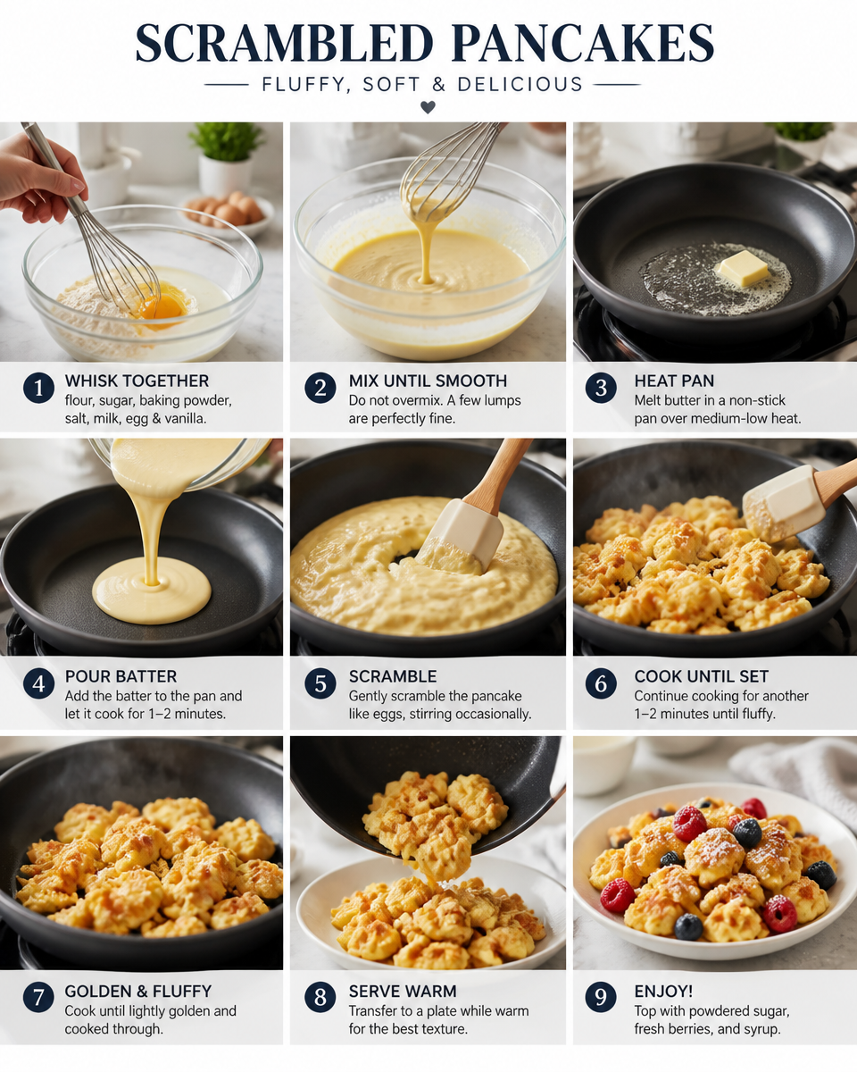 Easy Scrambled Pancakes — TikTok Viral Breakfast