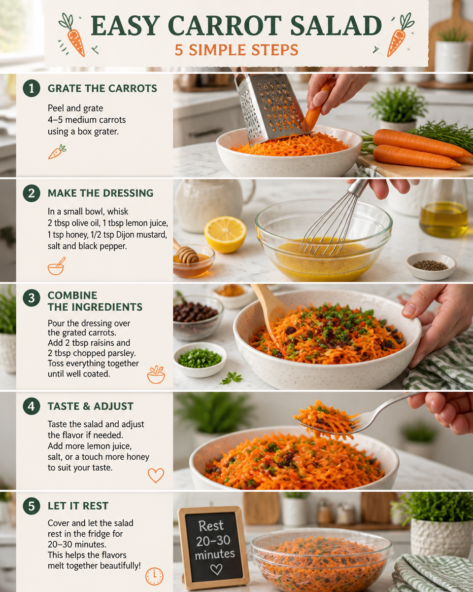 Easy Viral Carrot Salad — French Grated Mustard