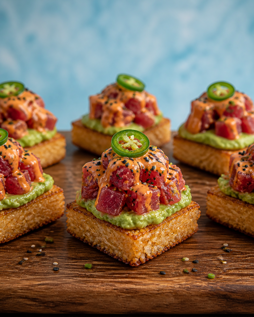 Crispy Rice Spicy Tuna Bites