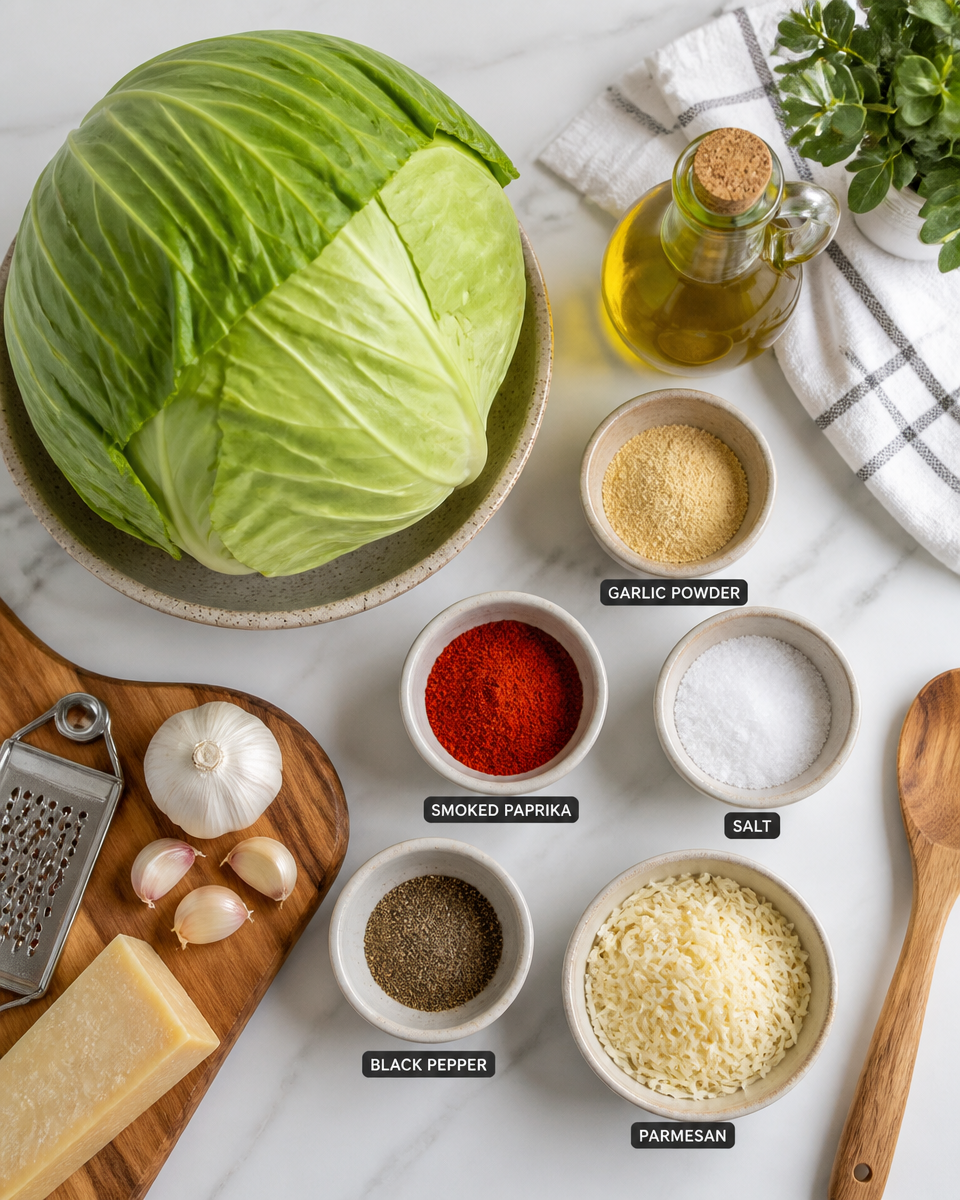 Roasted Cabbage Steaks with Parmesan