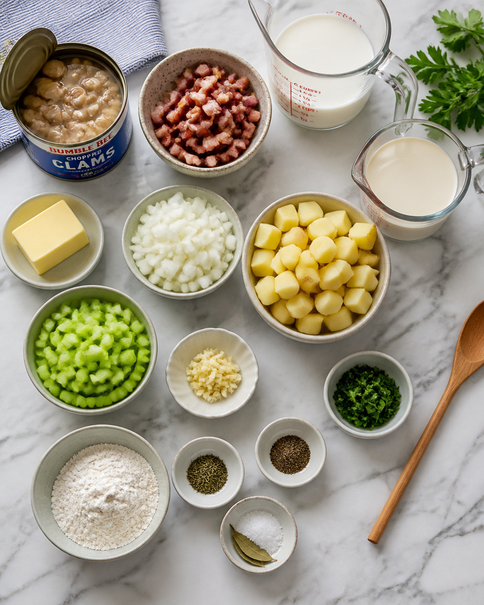 Clam Chowder (Thick and Creamy)