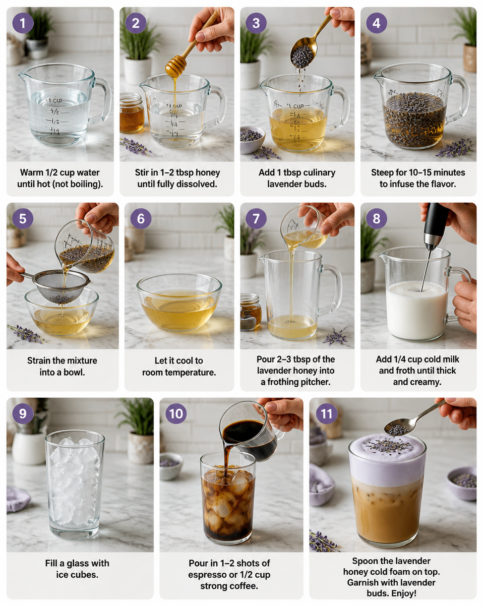 Lavender Honey Cold Foam Latte