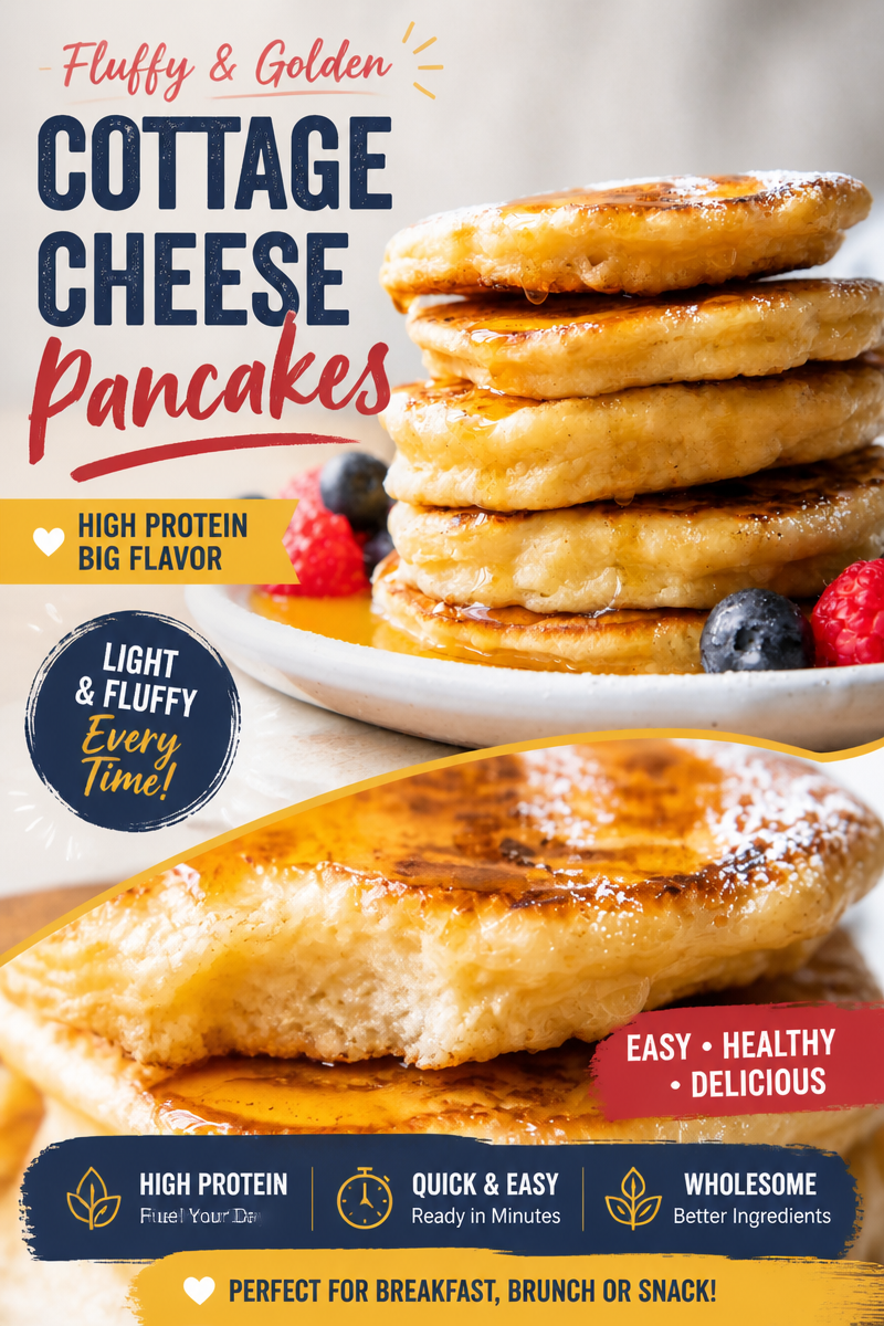 Easy High Protein Pancakes — Cottage Cheese Fluffy